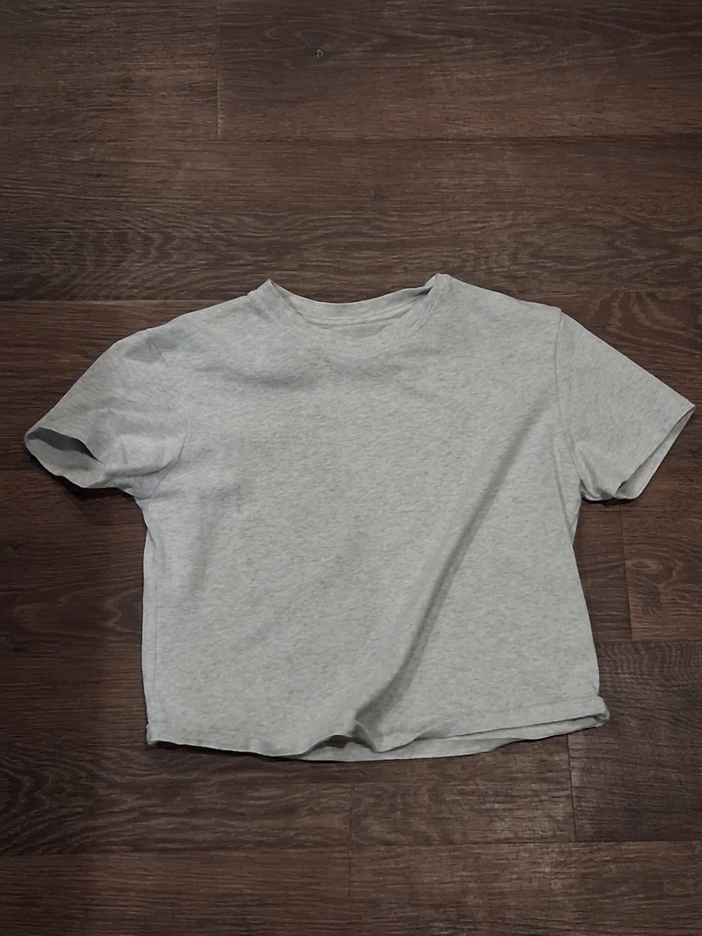 Khy Women's Short Sleeve Crop Tee - Light Gray